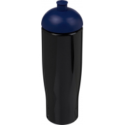 Bidon H2O Tempo® o pojemności 700 ml z wypukłym wieczkiem, czarny, niebieski