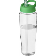 Bidon H2O Tempo® o pojemności 700 ml z wieczkiem z słomką, biały, zielony