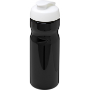 Bidon H2O Base® o pojemności 650 ml z wieczkiem zaciskowym, czarny, biały