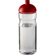 Bidon H2O Base® o pojemności 650 ml z wypukłym wieczkiem, biały, czerwony