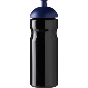 Bidon H2O Base® o pojemności 650 ml z wypukłym wieczkiem, czarny, niebieski