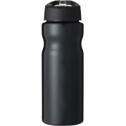 Bidon H2O Base® o pojemności 650 ml z wieczkiem z słomką, czarny