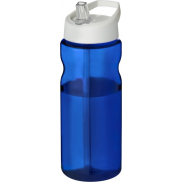 Bidon H2O Base® o pojemności 650 ml z wieczkiem z słomką, niebieski, biały