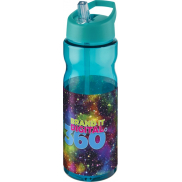 Bidon H2O Base® o pojemności 650 ml z wieczkiem z słomką, niebieski