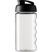 Bidon H2O Bop® o pojemności 500 ml z wieczkiem zaciskowym, biały, czarny