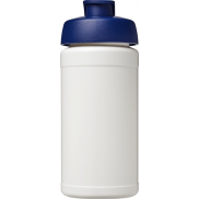Bidon Baseline® Plus o pojemności 500 ml z wieczkiem zaciskowym, biały, niebieski
