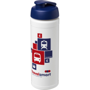 Bidon Baseline® Plus o pojemności 750 ml z wieczkiem zaciskowym, biały, niebieski