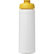 Bidon Baseline® Plus o pojemności 750 ml z wieczkiem zaciskowym, biały, żółty