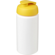 Bidon Baseline® Plus o pojemności 500 ml z wieczkiem zaciskowym i uchwytem, biały, żółty