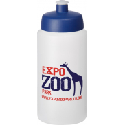 Bidon Baseline® Plus o pojemności 500 ml ze sportowym wieczkiem i uchwytem, biały, niebieski