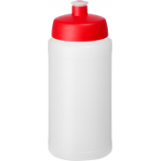 Bidon Baseline® Plus o pojemności 500 ml z wieczkiem sportowym, biały, czerwony