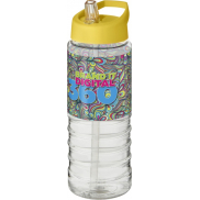 Bidon H2O Treble o pojemności 750 ml z wieczkiem z dzióbkiem, biały, żółty