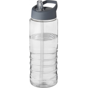 Bidon H2O Treble o pojemności 750 ml z wieczkiem z dzióbkiem, biały, szary