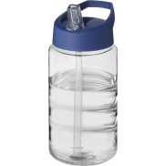Bidon H2O Bop o pojemności 500 ml z wieczkiem z dzióbkiem, biały, niebieski