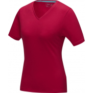 Damski T-shirt organiczny Kawartha z krótkim rękawem, xs, czerwony