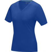Damski T-shirt organiczny Kawartha z krótkim rękawem, xxl, niebieski