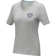 Damski T-shirt organiczny Kawartha z krótkim rękawem, l, szary