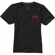 Damski T-shirt organiczny Kawartha z krótkim rękawem, s, czarny
