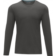 Męski T-shirt organiczny Ponoka z długim rękawem, m, szary