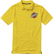 Męskie polo Calgary z krótkim rękawem 200 g/m², l, żółty