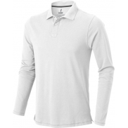 Męskie polo Calgary z długim rękawem 180 g/m², 3xl, biały