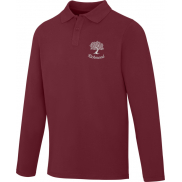 Męskie polo Calgary z długim rękawem 180 g/m², xs, czerwony