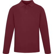 Męskie polo Calgary z długim rękawem 180 g/m², l, czerwony