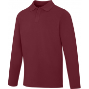 Męskie polo Calgary z długim rękawem 180 g/m², xxl, czerwony