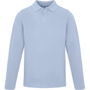 Męskie polo Calgary z długim rękawem 180 g/m², xs, niebieski