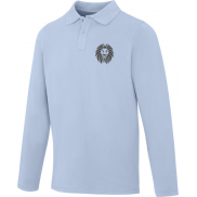 Męskie polo Calgary z długim rękawem 180 g/m², s, niebieski