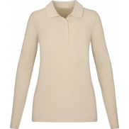 Damskie polo Calgary z długim rękawem 180 g/m², xxl, piasek pustyni