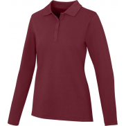 Damskie polo Calgary z długim rękawem 180 g/m², m, czerwony