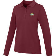 Damskie polo Calgary z długim rękawem 180 g/m², xl, czerwony
