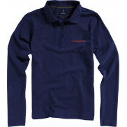 Damskie polo Calgary z długim rękawem 180 g/m², s, niebieski