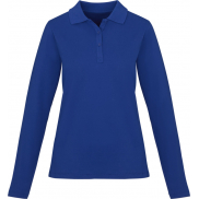 Damskie polo Calgary z długim rękawem 180 g/m², xs, niebieski