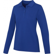Damskie polo Calgary z długim rękawem 180 g/m², xxl, niebieski