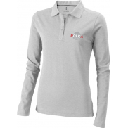 Damskie polo Calgary z długim rękawem 180 g/m², xl, szary