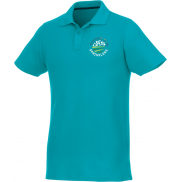Helios - koszulka męska polo z krótkim rękawem 180 g/m², m, niebieski