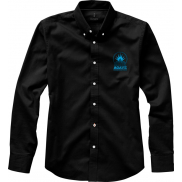 Męska koszula Vaillant z tkaniny Oxford z długim rękawem 142 g/m², xl, czarny
