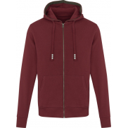 Unisex rozpinana bluza z kapturem Arora 300 g/m², 3xs, czerwony