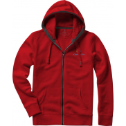 Unisex rozpinana bluza z kapturem Arora 300 g/m², m, czerwony