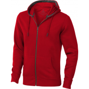 Unisex rozpinana bluza z kapturem Arora 300 g/m², xxl, czerwony