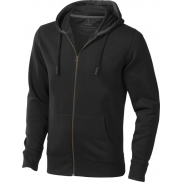 Unisex rozpinana bluza z kapturem Arora 300 g/m², xxl, czarny