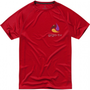 Męski T-shirt Niagara z krótkim rękawem z dzianiny Cool Fit odprowadzającej wilgoć 145 g/m², l, czerwony