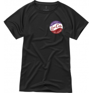Damski T-shirt Niagara z krótkim rękawem z dzianiny Cool Fit odprowadzającej wilgoć 145 g/m², xxl, czarny