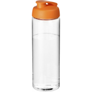 Bidon H2O Vibe o pojemności 850 ml z otwieranym wieczkiem, biały, pomarańczowy