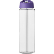 Bidon H2O Vibe o pojemności 850 ml z wieczkiem z dzióbkiem, biały, fioletowy