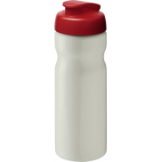 Bidon H2O Active® Eco POP Base o pojemności 650 ml z wieczkiem zaciskowym, biały, czerwony