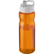 Bidon H2O Eco o pojemności 650 ml z wieczkiem z dzióbkiem, pomarańczowy, biały