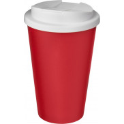 Kubek Americano® 350 ml z pokrywką chroniącą przed rozlaniem, czerwony, biały